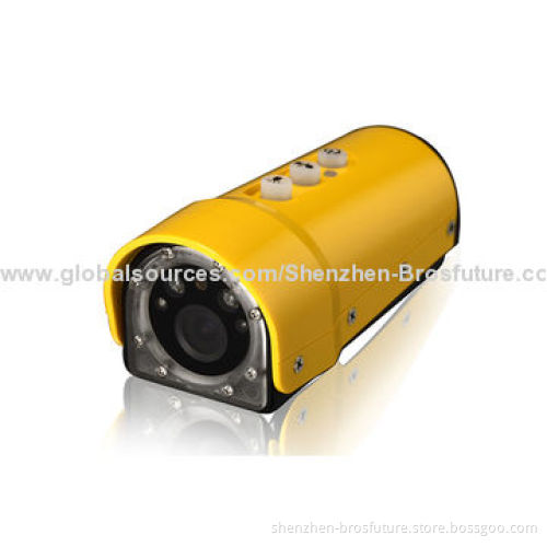 HD 720-pixel Action Camera with Flashlight, 120°, Viewing Angle, Built-in Laser Light